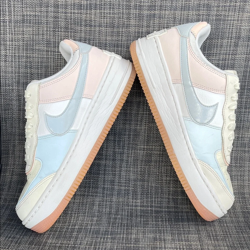 Nike Women's Air Force 1 Shadow 'Coconut Milk Crimson Tint' Lift Sneakers sz 8 - Picture 8 of 12